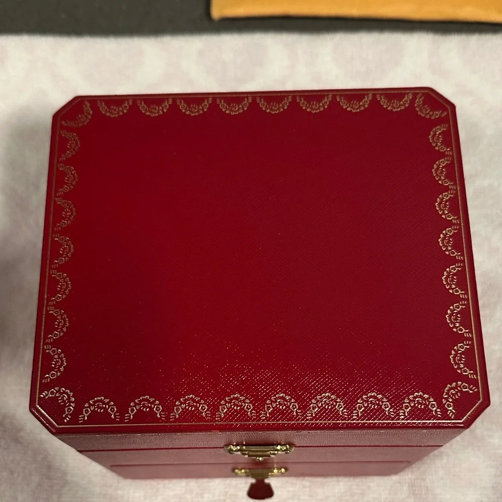 Cartier Red Jewelry Box with Gold Hardware - Picture 3 of 13